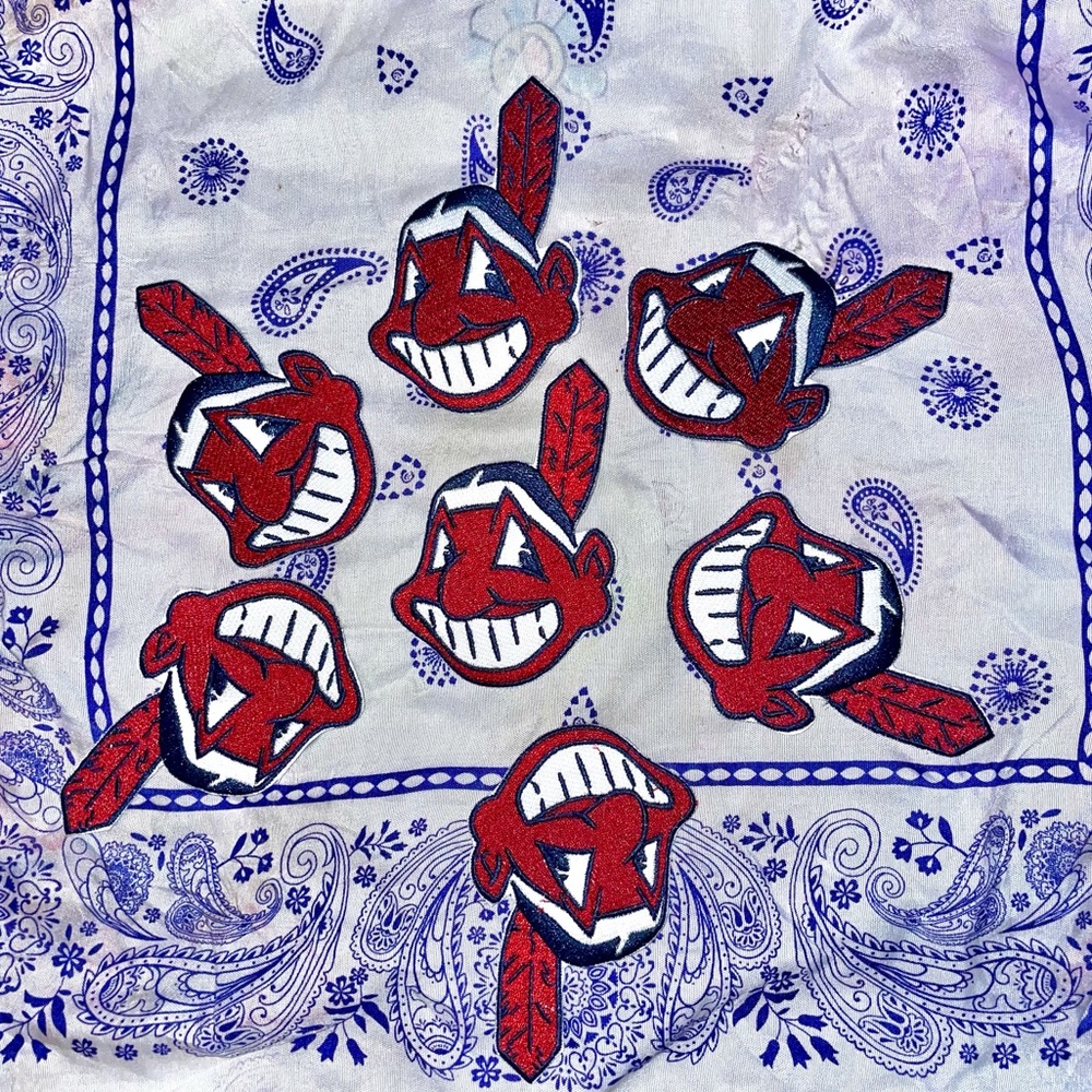 Cleveland Indians Chief Wahoo Iron On patch Vintage RARE MLB